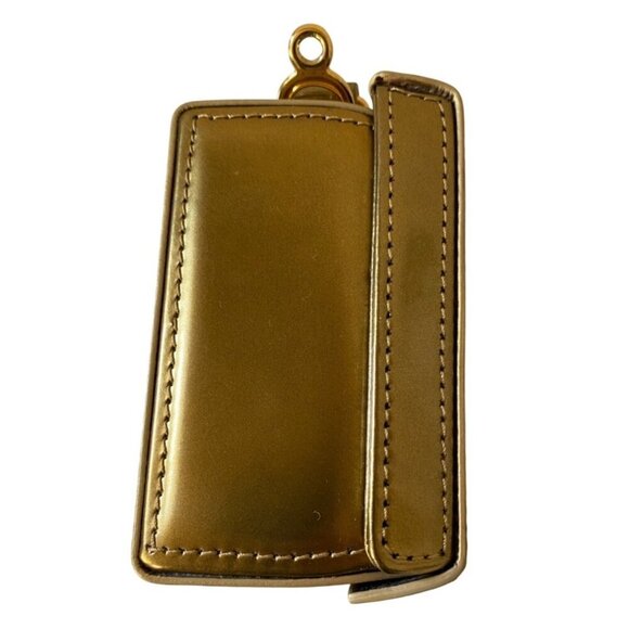 Mark Cross Grace Mini Box Leather Handbag Crossbody Gold Mirror + 2 Straps + key - Picture 9 of 17